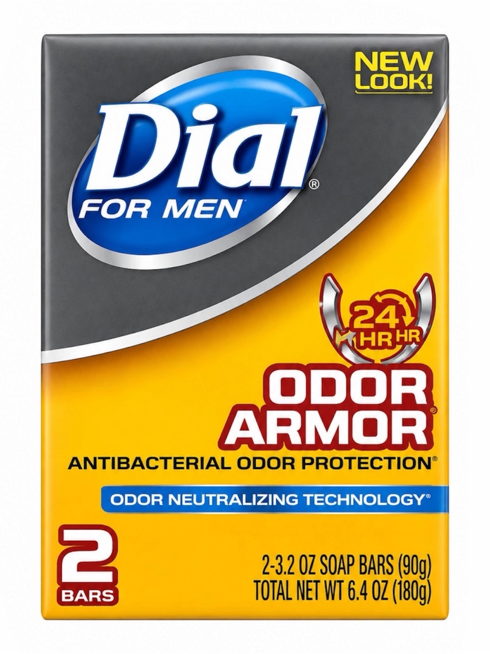 **LAST ONE** DISCONTINUED DIAL FOR MEN ODOR ARMOR BAR SOAP BAR (2 BARS IN TOTAL)